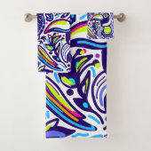 Hübsches künstlerisches Muster der Vögel Blau und Badhandtuch Set (Insitu)