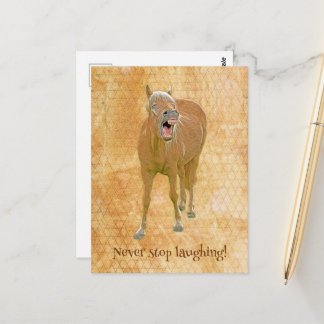 Hübsches lachendes Pferd, Brauch Postkarte