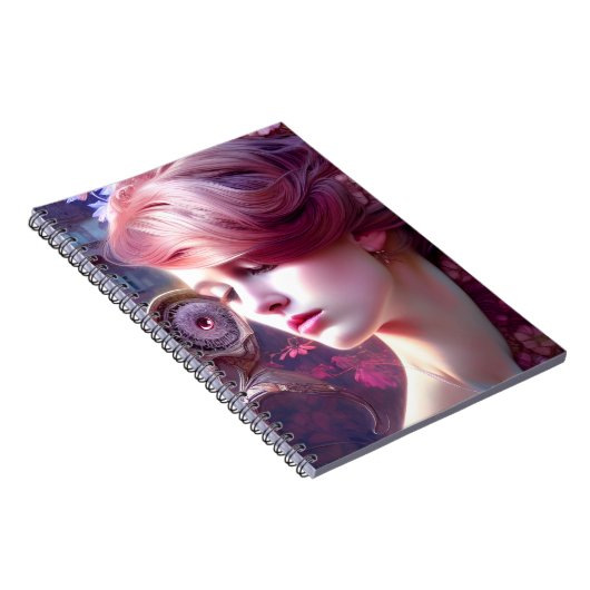 Hübsches Lady Spiral Foto Notebook Notizblock (Rechte Seite)