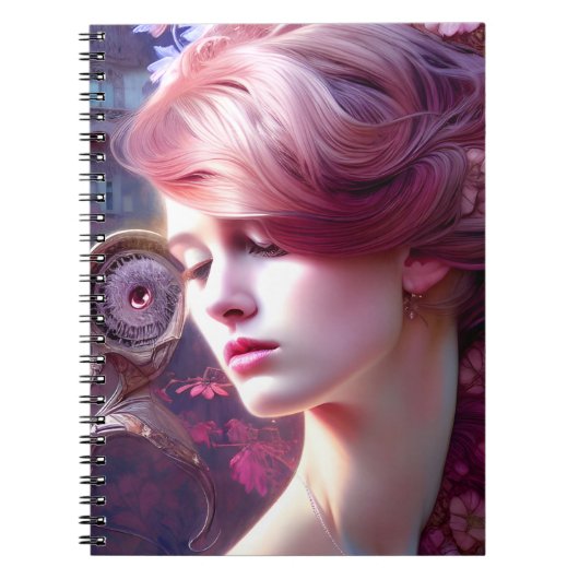 Hübsches Lady Spiral Foto Notebook Notizblock (Vorderseite)