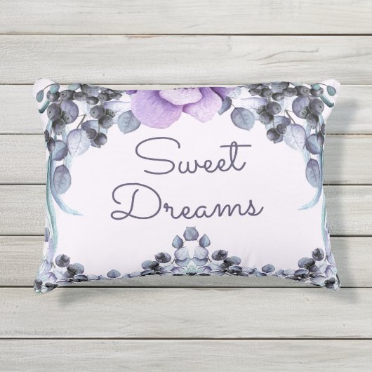 Hübsches Lavendel Eucalyptus Baby-Kinderzimmer Kissen Für Draußen (Vorderseite)