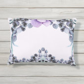 Hübsches Lavendel Eucalyptus Baby-Kinderzimmer Kissen Für Draußen (Rückseite)