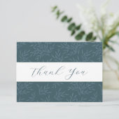 Hübsches Leaf Muster Flat Danke Karte (Stehend Vorderseite)