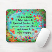 Hübsches Leben ist so Ironie-Zitat-Inspirivity Mousepad (Mit Mouse)