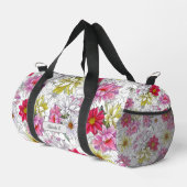 Hübsches, lebendiges Girly Floral Muster Duffle Bag (Rechte Ecke)