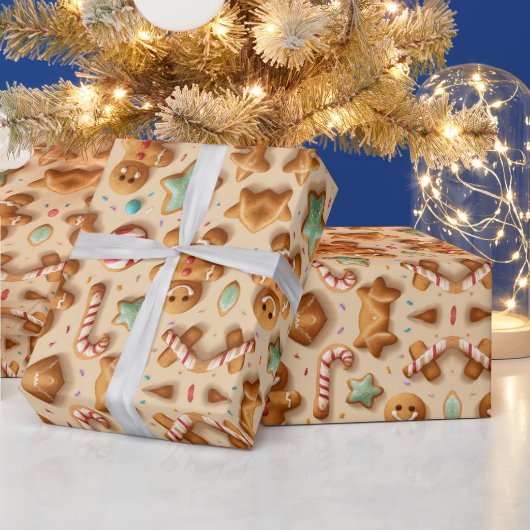 hübsches Lebkuchendesign Geschenkpapier (Feiertage)