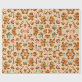 hübsches Lebkuchendesign Geschenkpapier (Flach)