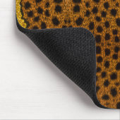Hübsches Ledermotiv Cheetah Tierdruck mit Glitzer Mousepad (Ecke)