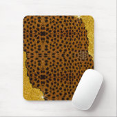 Hübsches Ledermotiv Cheetah Tierdruck mit Glitzer Mousepad (Mit Mouse)