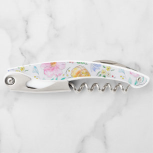 Hübsches, leichtes Aquarell-Blumen- und Knospenmus Kellnermesser