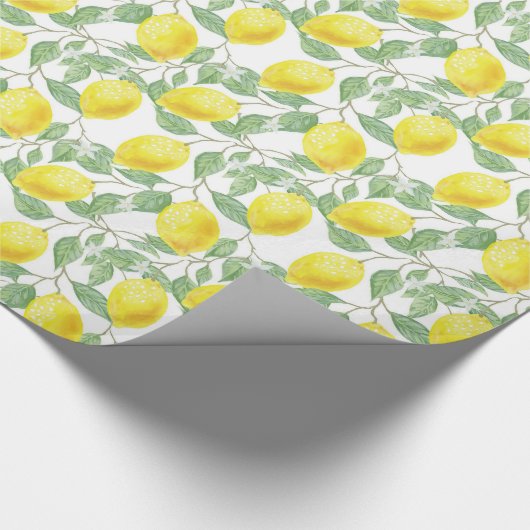 Hübsches Lemon Muster Geschenkpapier (Ecke)