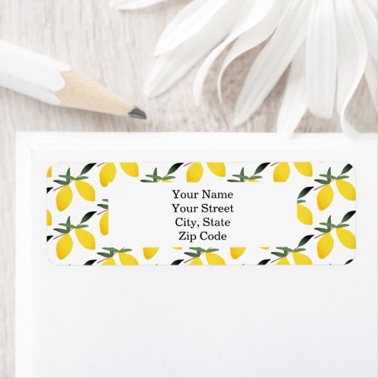 Hübsches Lemon Muster Personalisiert (Insitu)