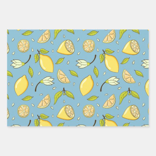 Hübsches Lemon Wrapping Paper-Set Geschenkpapier Set (Vorderseite 2)