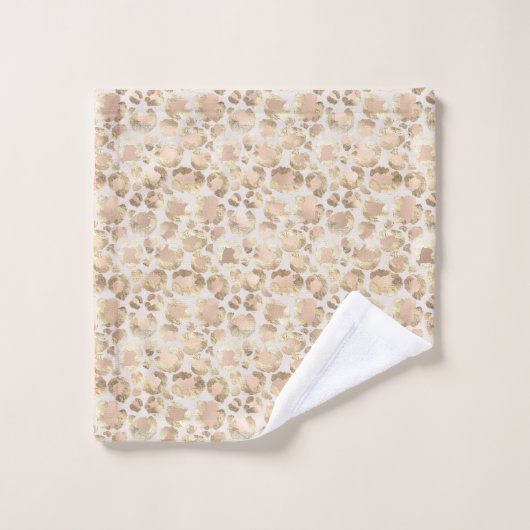 HÜBSCHES LEOPARD SPOT GEMUSTERTES BADEZIMMER TOWEL BADHANDTUCH SET (Waschlappen)