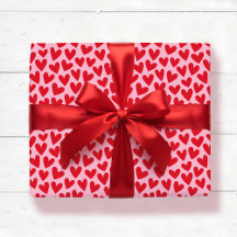Hübsches Liebesherzmuster Rosa Rot Valentinstag