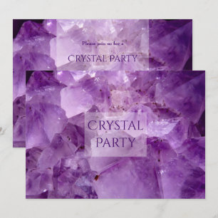 Hübsches Lila Amethyst Crystal Party Einladung