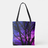 Hübsches Lila Baumbeutel Tasche (Rückseite)