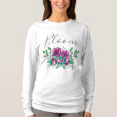 Hübsches Lila BlumenBouquet Bloom Skript T-Shirt (Vorderseite)