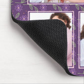 Hübsches Lila Blumenfoto Collage Personalisiert Mousepad (Ecke)