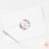 Hübsches Lila Blumenkraut Danke Kinderdusche Quadratischer Aufkleber (Umschlag)