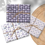 Hübsches Lila Blumenmuster Geschenkpapier Set<br><div class="desc">Gönnen Sie sich ein Geschenk mit unserer modernen, blumengeschmückten Geschenkpackung, die Ihren Geschenken eine besondere Touch verleiht. Dieses hübsche Boho-Verpackungspapier verfügt über 3 aufeinander abgestimmte elegante Aquarellbilder, die aus originalen Kunstwerken entstanden sind. Die lila und blauen Farbtöne sind perfekt für Hochzeiten, Brautpartys, Geburtstage und vieles mehr. Mit diesem stilvollen und...</div>
