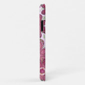 Hübsches Lila Blumenmuster Mit Monogramm Case-Mate iPhone Hülle (Hinten/Rechts)