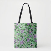 Hübsches lila Blumenmuster Tasche (Vorderseite)