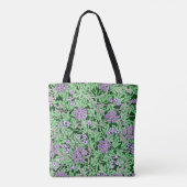 Hübsches lila Blumenmuster Tasche (Rückseite)