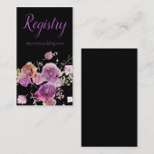 Hübsches Lila Blumenzellenregister Begleitkarte (Vorne/Hinten)