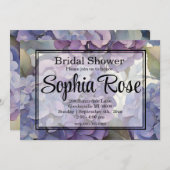 Hübsches lila Brautparty Einladung (Vorne/Hinten)