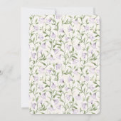 Hübsches Lila Brautparty Einladung (Rückseite)