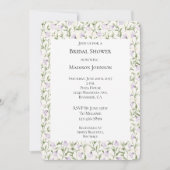 Hübsches Lila Brautparty Einladung (Vorderseite)