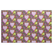 HÜBSCHES LILA FLORAL PSALM 118:14 FOTO STOFF (Fat Quarter (45,7 x 55,9 cm))