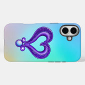 Hübsches Lila Herz Case-Mate iPhone Hülle (Rückseite (Horizontal))