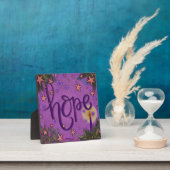 Hübsches Lila Herz-Star Candle Hope Fotoplatte (InSitu)