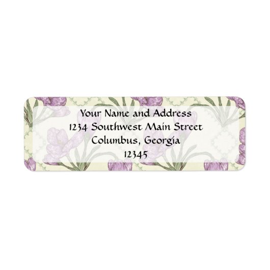 Hübsches Lila Iris Blume Muster (Vorne)