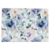 Hübsches Lila Lavendel Weißes Blume Brautparty Große Geschenktüte (Rückseite)