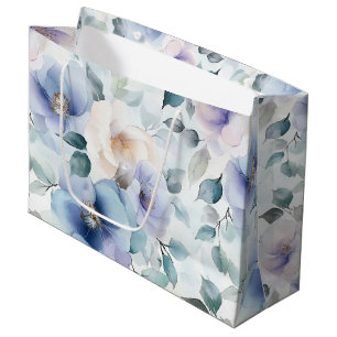 Hübsches Lila Lavendel Weißes Blume Brautparty Große Geschenktüte
