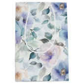 Hübsches Lila Lavendel Weißes Blume Brautparty Mittlere Geschenktüte (Vorderseite)