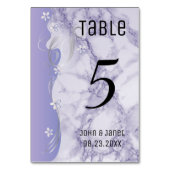 Hübsches Lila Marmordesign - Tischnummer (Rückseite)