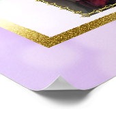 Hübsches Lila Personalisiertes Unicoron-Regenbogen Poster (Ecke)