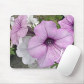 Hübsches Lila Petunia Blume Foto Monogramm Mousepad (Mit Mouse)