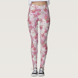 Hübsches, Lila rosa, florales Muster Leggings