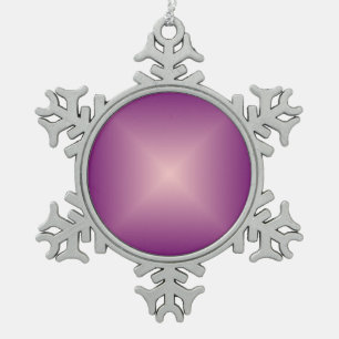 Hübsches Lila Rosa>Schneeflocken Schneeflocken Zinn-Ornament
