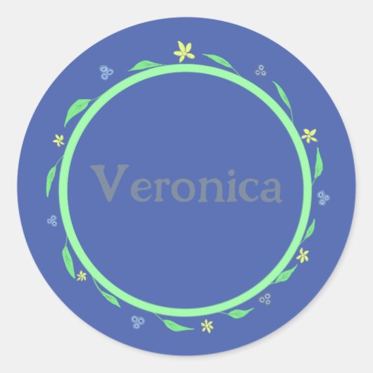 Hübsches Lila Runder Aufkleber (Vorderseite)