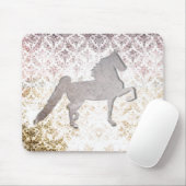 Hübsches lila Saddlebred Pferd Mousepad (Mit Mouse)