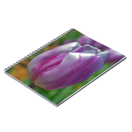 Hübsches Lila Tulip Blume Art Journal Notizblock (Linke Seite)