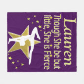 HÜBSCHES LILA UND GOLLES PERSONALISIERTES GYMNAST- FLEECEDECKE (Vorderseite (Horizontal))