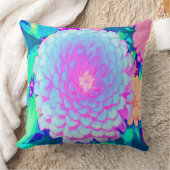 Hübsches Lila und rosa Zinnia im Sommergarten Kissen (Decke)