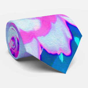 Hübsches Lila und rosa Zinnia im Sommergarten Krawatte